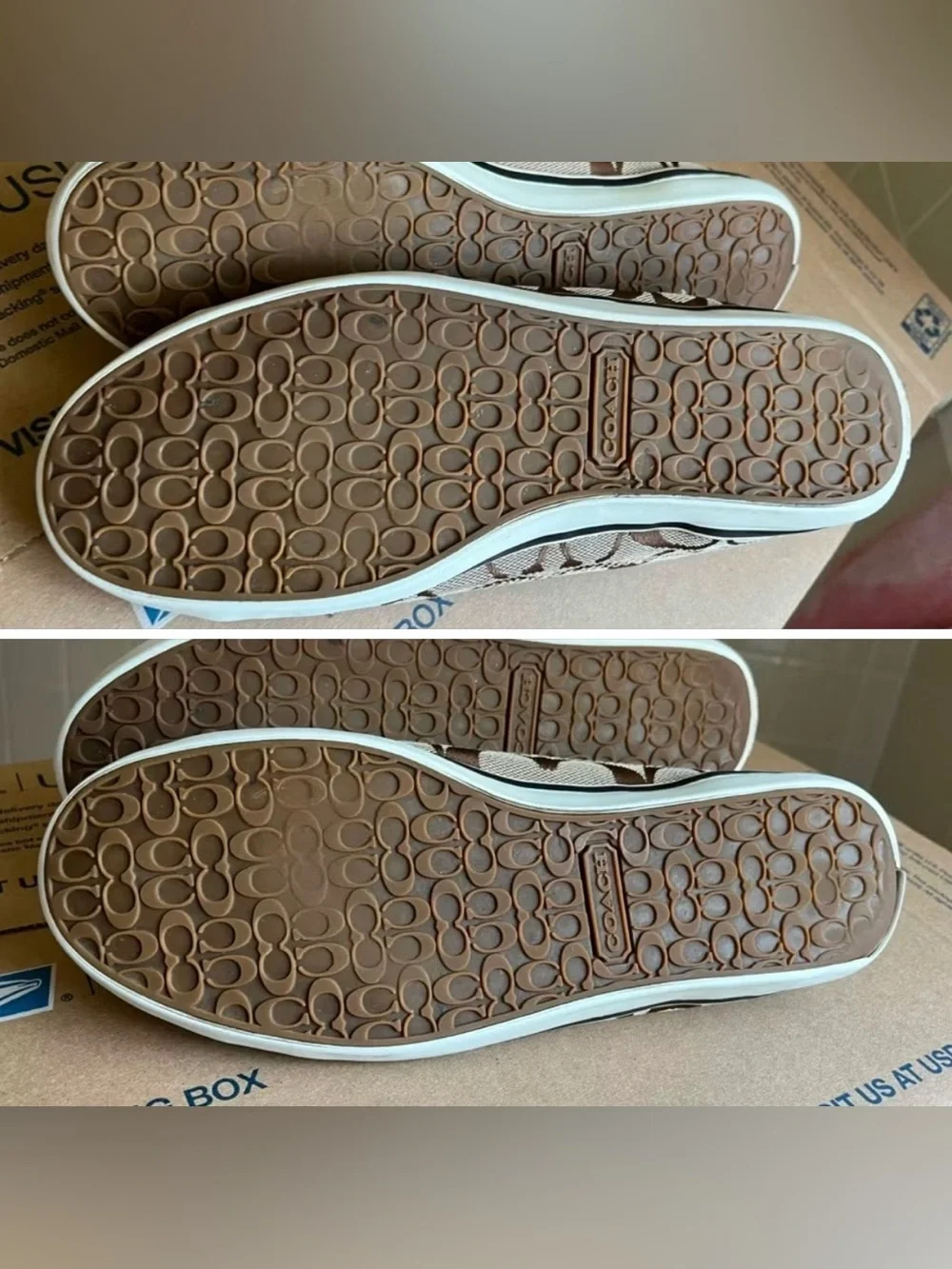 Coach 9B vintage brown signature sneakers